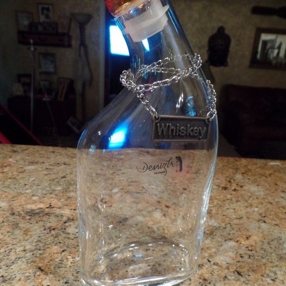 🥃DENIZLI Handmade Whiskey Glass Decanter Bourbon Bottle NEW Bar old fashioned - Picture 4 of 5